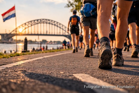 Weemen Foundation zoekt Nijmeegse 4Daagse wandelaars "Zet jouw stappen om in steun voor kinderen in het ziekenhuis"