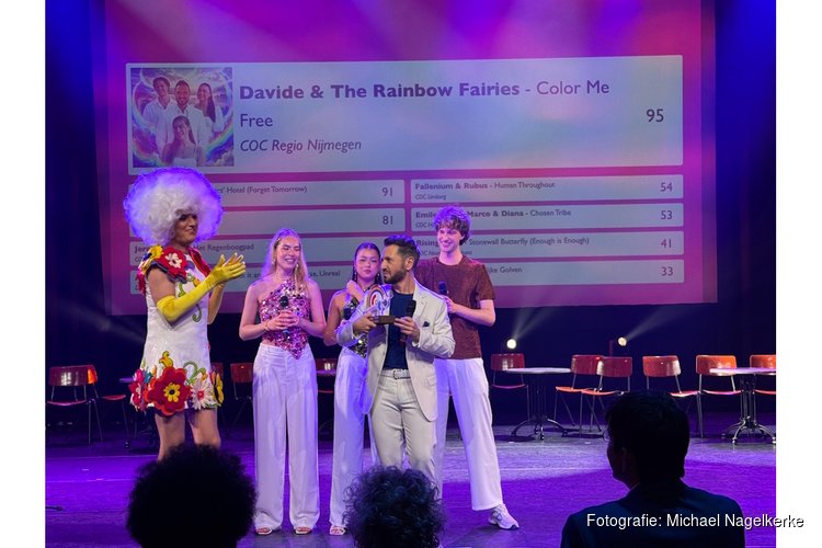 COC Regio Nijmegen Wint Finale COC Songfestival met Davide & The Rainbow Fairies en het lied Color Me Free